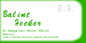 balint hecker business card
